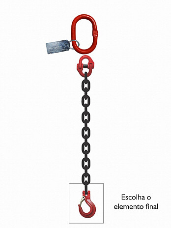 Linga de corrente 1 ramal elo x gancho - Grau 8